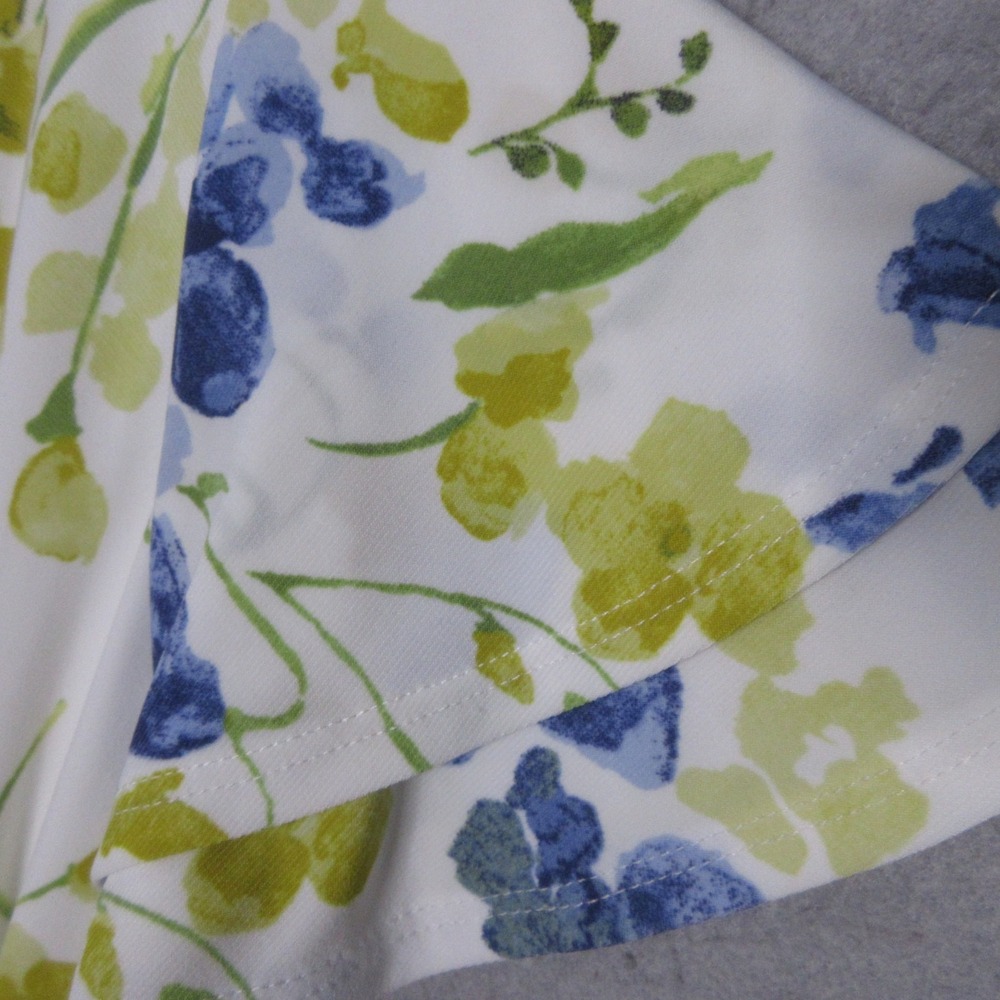 Lauren Ralph Lauren Dress 10 Floral Faux Wrap Ruche Surplice Classic Style - Picture 3 of 7